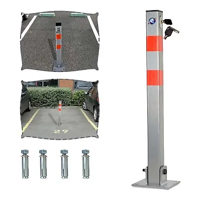 Lockable Parking Barrier Folding Car Park Bollard Security Driveway Post 3 Keys • £18.45
