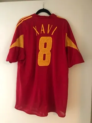 Spain Espana 2004/2005 Home Soccer Jersey Shirt XL - #8 Xavi Adidas • $235