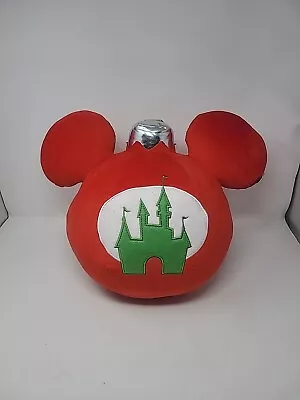 Disney Parks Mickey Mouse Icon Holiday Christmas Ornament Throw Pillow Castle • $50