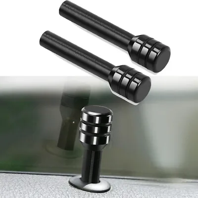 2x Aluminum Black Vehicle Car Door Locking Lock Knob Pull Pins Cover Accessories • £3.08