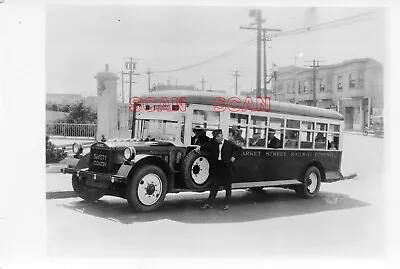 3CC800A RP 1930s SAN FRANCISCO MARKET STREET RAILWAY FAGEOL BUS #2 SAFET COACH • $9.99