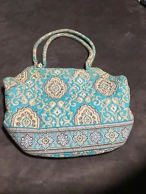 Vera Bradley Angle Tote In Totally Turq Shoulder Bag With Matching Wallet. • $40