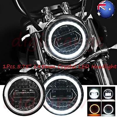 5.75 Inch Motorcycle LED Headlight For Harley Davidson Sportster XL 1200 883 H4 • $47.79