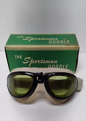Vintage Motorcycle Aviation Indian Harley Rocket WWII Goggles Military NOS • $179