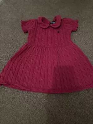Ralph Lauren Baby Girl - Jumper Dress Pink - 12 Months  • £0.99