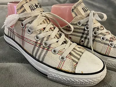 Converse All Star Multi-Color Plaid Women Size US  7 Low Top Fabric 512154F • £25.22