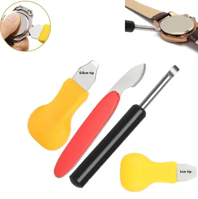 £6.50 • Buy Watch Back Case Opener Repair Tool 4pc Kit Band Strap Remover Battery Change