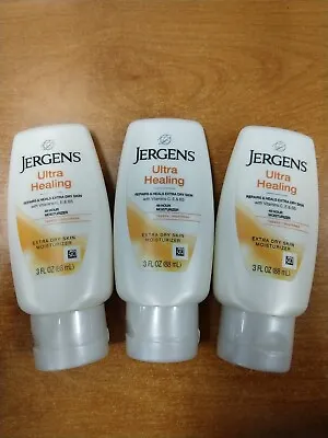 3Pk Jergens Ultra Healing Dry Skin Moisturizer Hand/Body Travel Lotion 3oz R6P2 • $9.50