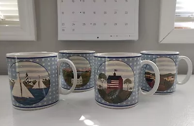  America The Beautiful  1999 Warren Kimble Coffee Mugs - Set Of 4 • $22.99