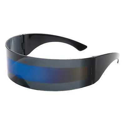 $11.95 • Buy Futuristic Cyclops Shield Sunglasses Mirrored Mono Lens Rectangle Shades UV 400