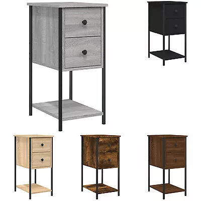 Bedside Table Nightstand Side Cabinet Storage Cabinet Engineered Wood VidaXL • $71.99