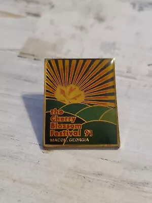 Cherry Blossom Festival Macon Ga 1991 Lapel Pin Souvenir Vintage Jh • $9