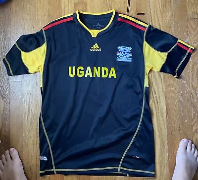 Adidas UGANDA FUFA National Team Cranes Soccer Football Jersey Shirt Men's Large • $18