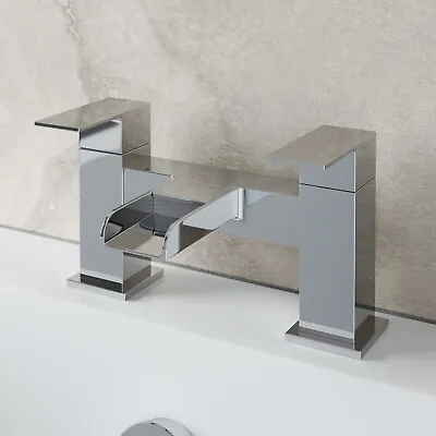 £59.99 • Buy Waterfall Bathroom Taps Chrome Basin Mixer Bath Filler Shower Deck Tap Sets
