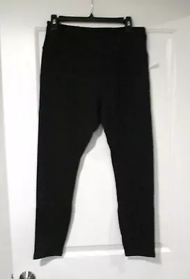 Simply Vera Vera Wang Womens Black Live-In Shaping High Rise Leggings -size L • $12.99