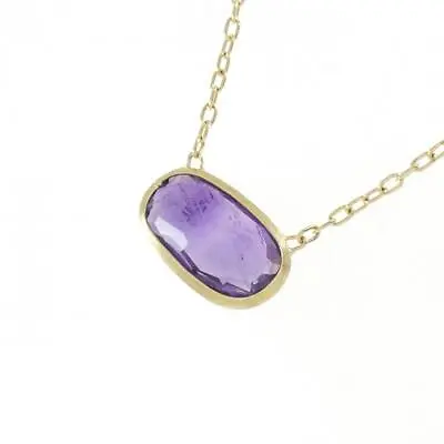 Marco Bicego Amethyst Round Link Chain Necklace Pendant K18 Yellow Gold • $1531.76