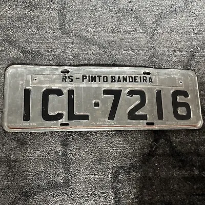 Brazil 🇧🇷 Brazilian License Plate RARE PINTO BANDEIRA Tiny Pop 3000 ICL 7216 • $34.75