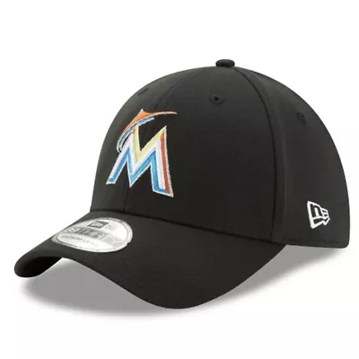 New Era MLB 39Thirty Miami Marlins Team Classic Baseball Hat Cap Mens Size L/XL • $23.79