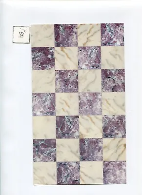 Faux Marble 34728 Tile Floor Sheet Dollhouse 1 Sheet 1/12 Scale World & Model • $4.95