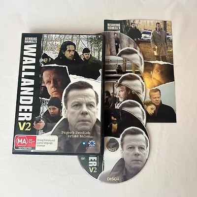 Wallander : V2 (Volume 2) 2005 Swedish Drama 2-Disc DVD Set Region 4 PAL VGC • £18.72