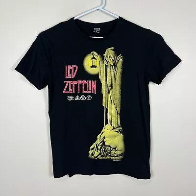 Led Zeppelin Black Mythgem Genuine Music Band Casual Tee T Shirt Men's Small S • $19.99