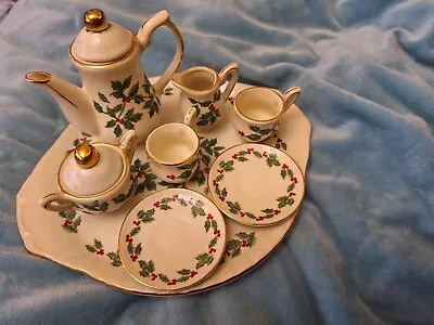 Childs Miniature Tea Set Christmas  • $15