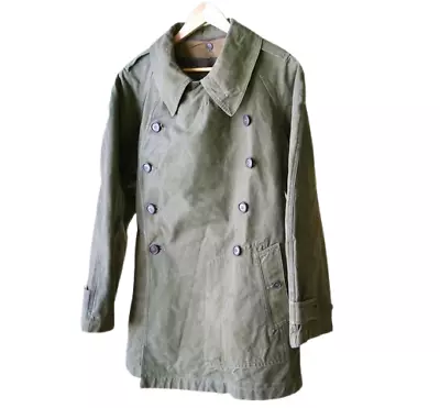 French Military M-38 Motorcycle Coat Green Color Size 2/M Vintage • $1980