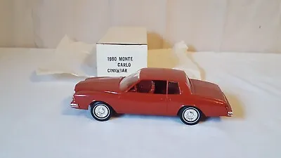 Nos Mpc Cinnabar 1980 Chevrolet Monte Carlo 1:25 Scale Dealer Promo W/box ! Nice • $49.99