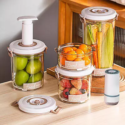Food Saver Vacuum Containers Leakproof Waterproof Airtight Storage Organizer • $38.49