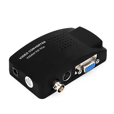 BNC Video To VGA Converter Composite S-video To PC VGA Adapter 1080P Switch Box • $13.92