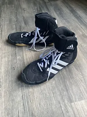 Adidas Pretereo Black Suede Wrestling Shoes Mens Size 7 Vintage 2004 • $23.99
