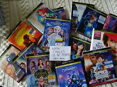 Walt Disney 4K/ Blu-ray Movies NEVER WATCHED You Choose NO DIGITAL • $19.99