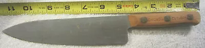 $14.99 • Buy 7   Chicago Cutlery Chefs Knife Blade Wood Handle Full Tang,VTG Knive
