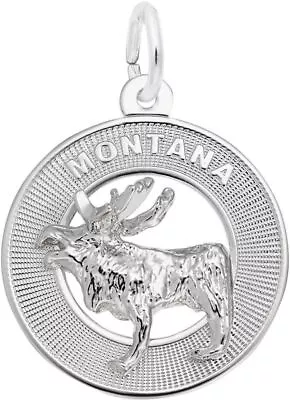 Sterling Silver Montana Moose Ring Charm By Rembrandt • $45