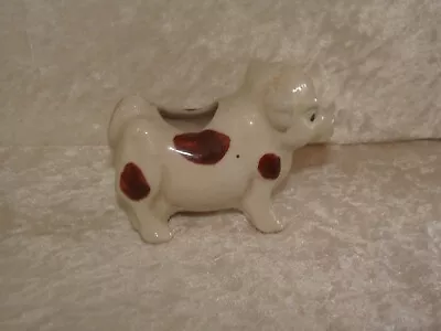 Vintage Porcelain Miniature Cow Figurine Made In Japan 2 1/4  X 2 3/4  • $7.80