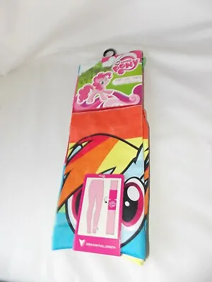 My Little Pony Footless Tights Little Girls Small/Medium Sm/Med Rainbow Size 4-7 • $15.99