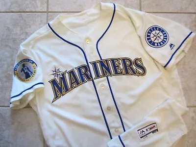 RARE! Authentic KEN GRIFFEY JR Seattle Mariners MLB Majestic Flex Base Jersey 48 • $249