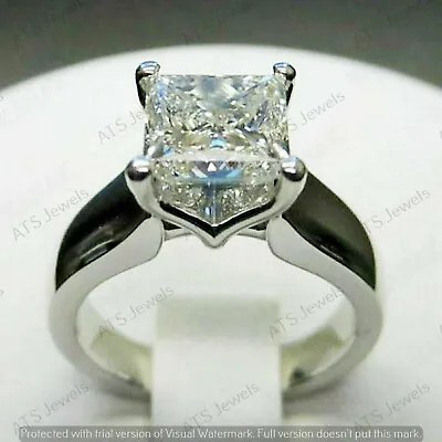 4 Ct Princess Cut Moissanite Solitaire Engagement Ring Real 925 Sterling Silver • $79.65