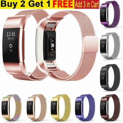 $13.43 • Buy Strap Replacement Milanese Bands Stainless Steel Magnet For Fitbit Charge 4/3/2