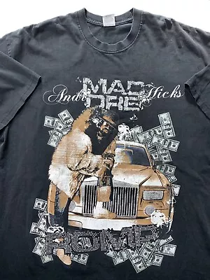 Vintage 2000s MAC DRE Portrait T-Shirt Y2K Thizz Movement Rap Tall Tee Hip Hop • $149.99