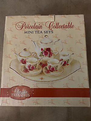 Classic Treasures Porcelain Collectable 10pc Mini  Floral Tea Set • $19.99