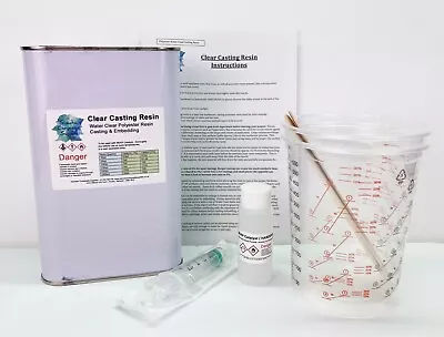 £16.50 • Buy Clear Casting Resin 1Kg  Clear Cast Like Water Kit  Jewelley Embedding Etc