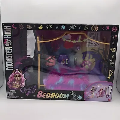 Monster High Clawdeen Wolf Bedroom Playset W Bed And Accessories Brand New • $54.99