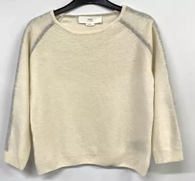 Charli 100% Pure Cashmere Jumper Sweater Womens Xs/s Cream Grey 526 • £19