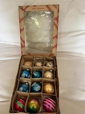 12 Vintage Coby American Glass Products Ball Ornaments Christmas Original Box • $19.99