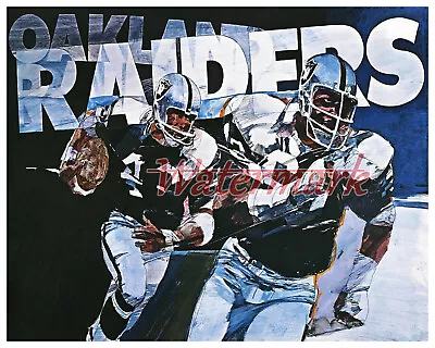 NFL Oakland Raiders Color ART Poster Print 8 X 10 REPRINT Photo Picture • $5.59