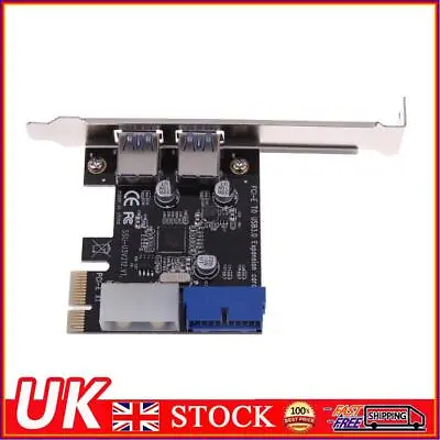£10.99 • Buy External 2Port USB3.0 + Internal 19pin Header PCIe Card 4pin IDE Power Conn
