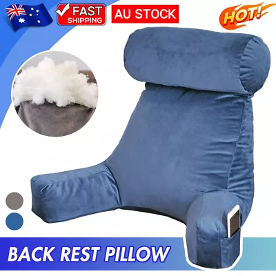 Back Rest Pillow Reading Chair Cushion Bed Backrest Neck Lumbar Support Pillow • $9.99