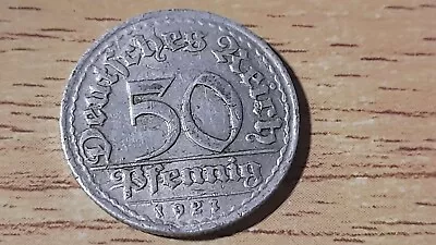 1922 50 Pfennig | German Zinc Coin | Fine Collectable Grade | A1312 • £2.85