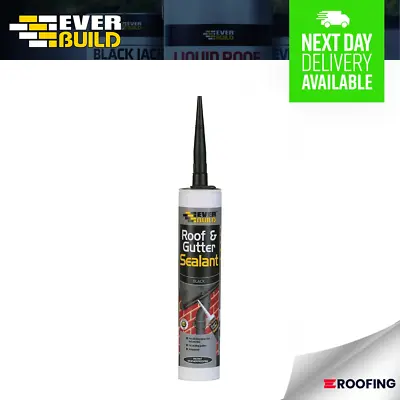 £7.39 • Buy Everbuild ROOF And GUTTER Sealant | Black | Waterproof | Bitumen Felt Adhesive